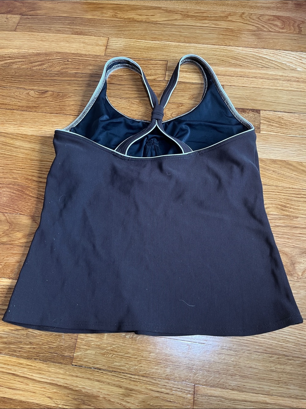 Lands End Ribbed Racerback Tankini Top - Picture 3 of 5